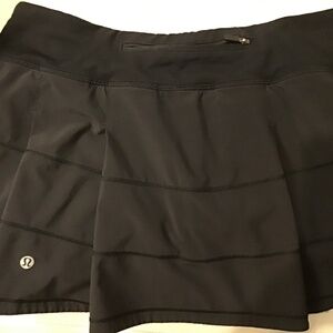 Lululemon Pace Rival Black Skirt